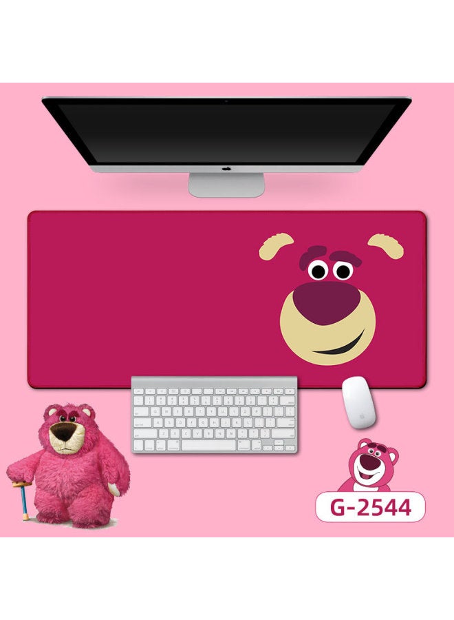 Long Strawberry Bear Mouse Mat Office Game Table Mat Prevention Mouse Hand Keyboard Mat Good Luck Rolling Table Mat-Color:300*900*2mm-Pattern:Strawberry Bear -16 - Image 1