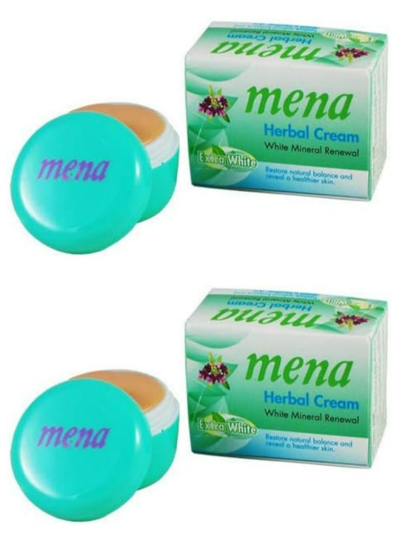 Mena Herbal Cream White Mineral Renewal 2 Pcs - Image 1