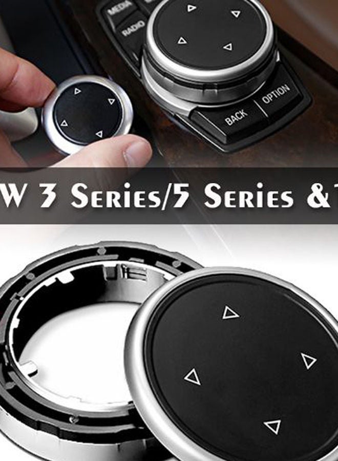 NIBEMINENT Car Big Multi Media Knob Cover Trim Button For BMWs F10 F20 F30  - Image 3