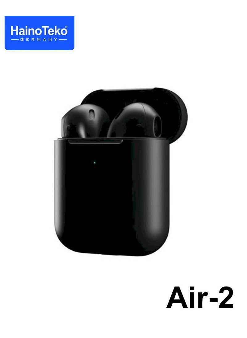 Haino Teko Haino Teko Wireless Bluetooth Earphones With High Quality Audio Crystal Clear Microphone and ,ulti Functional Touch Controls Compatible With Android and iOS Devices Black  - Image 2