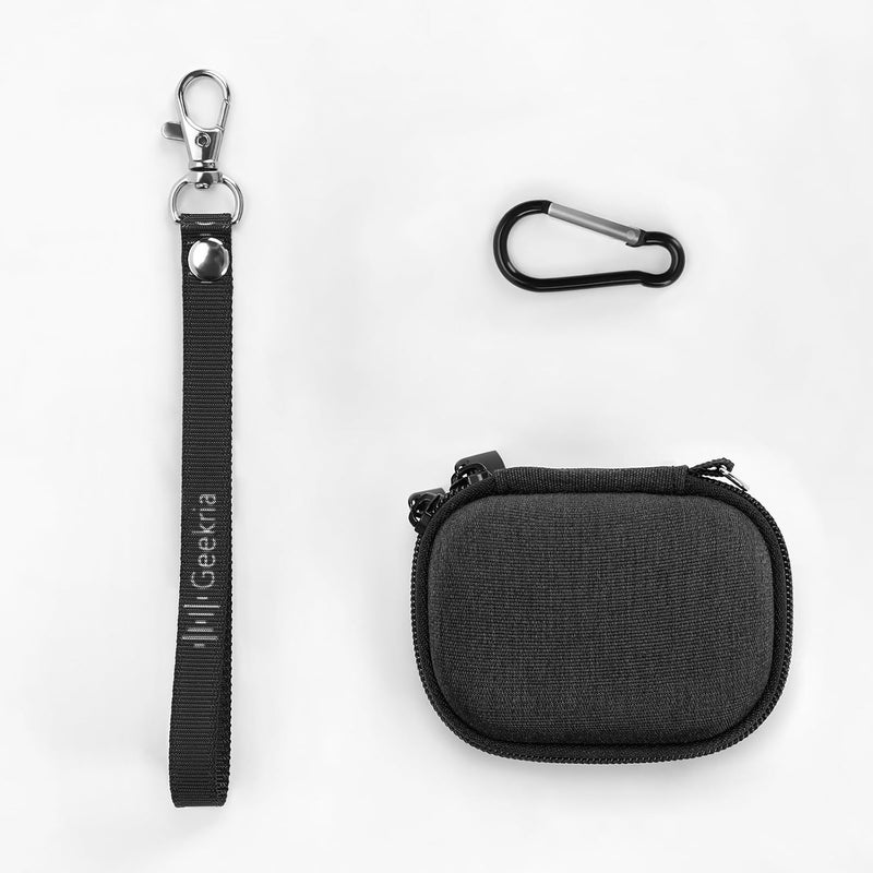 Geekria Shield Earbuds Case Compatible with Apple AirPods Pro 3/2, AirPods 4, Replacement Hard Shell Travel Carrying Bag with Carabiner Clip (Dark Grey) - Image 5