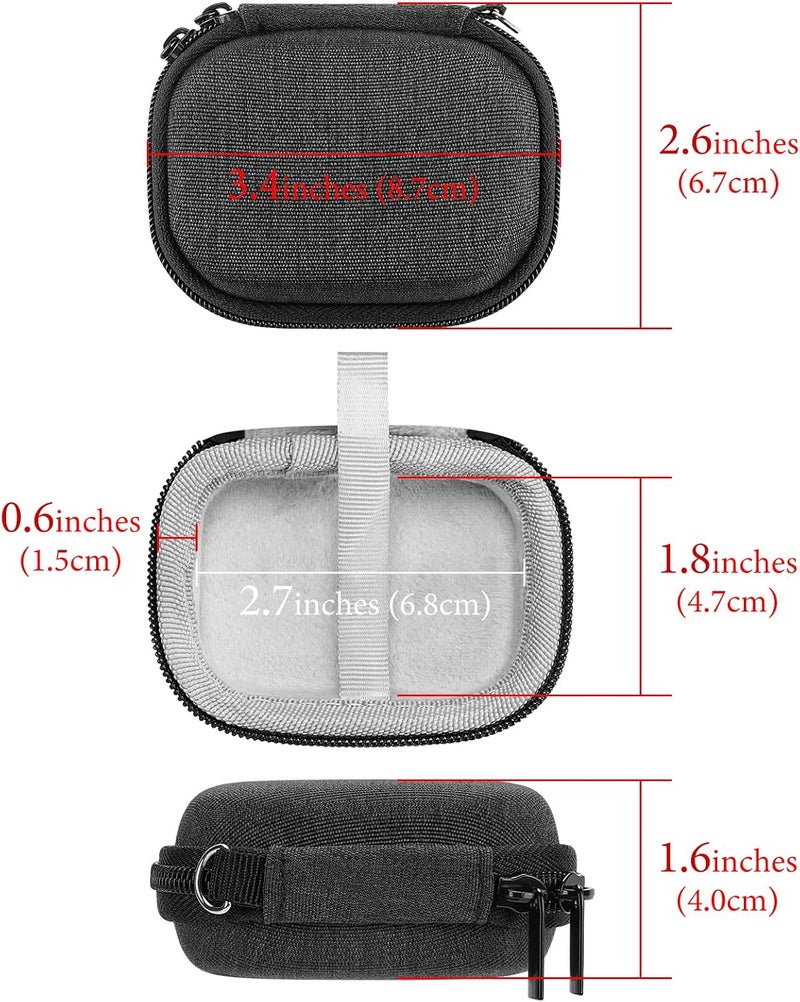Geekria Shield Earbuds Case Compatible with Apple AirPods Pro 3/2, AirPods 4, Replacement Hard Shell Travel Carrying Bag with Carabiner Clip (Dark Grey) - Image 4