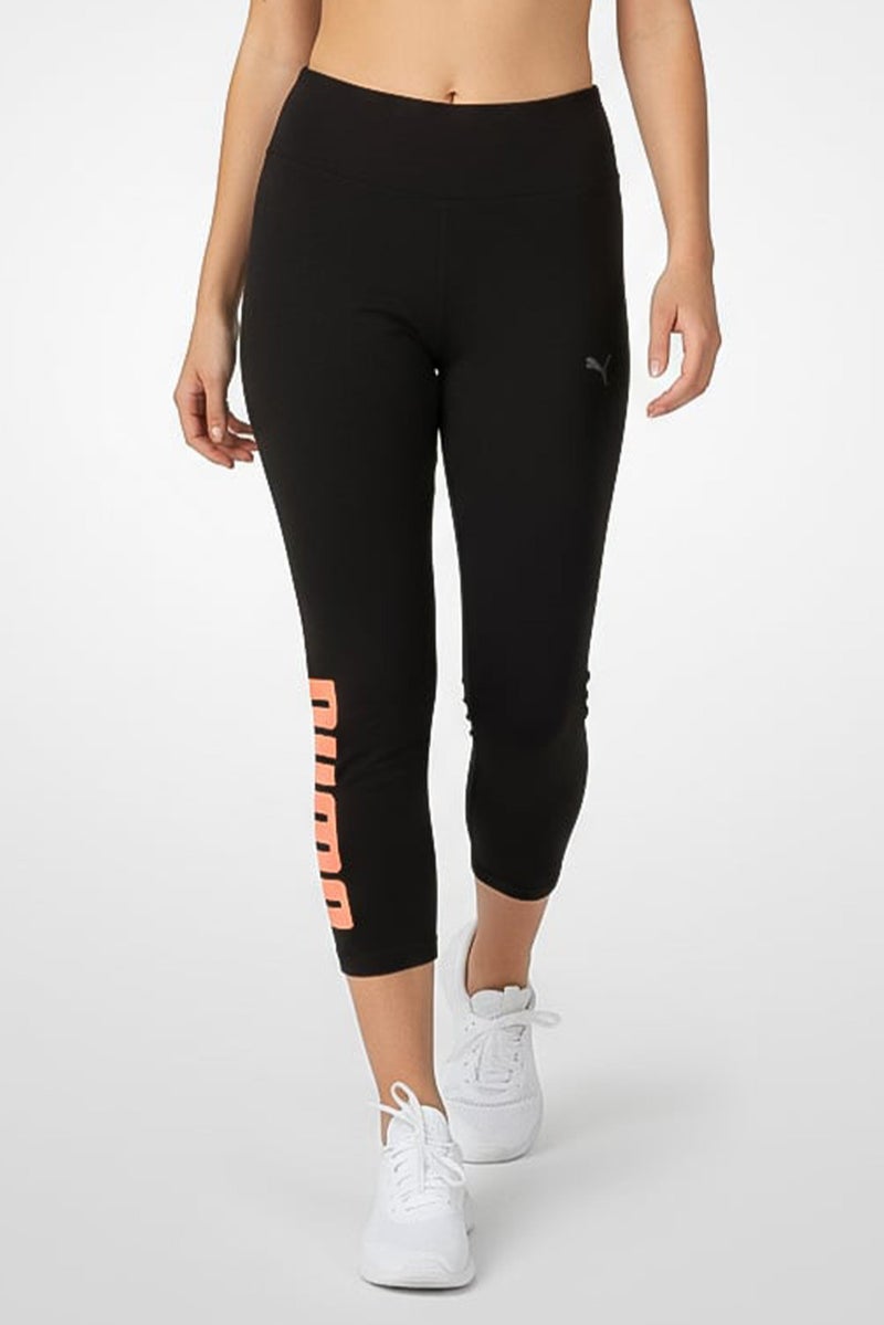 PUMA سراويل رياضية نسائية ملائمة للتدريب 3/4، سوداء - Image 1