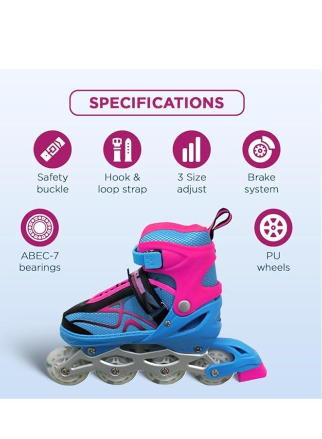 ENDLESS  Inline Adjustable Skates | Aluminium Chassis and 70 mm PU Wheels | All Wheels Flash, ABEC 7 Bearings  - Image 3
