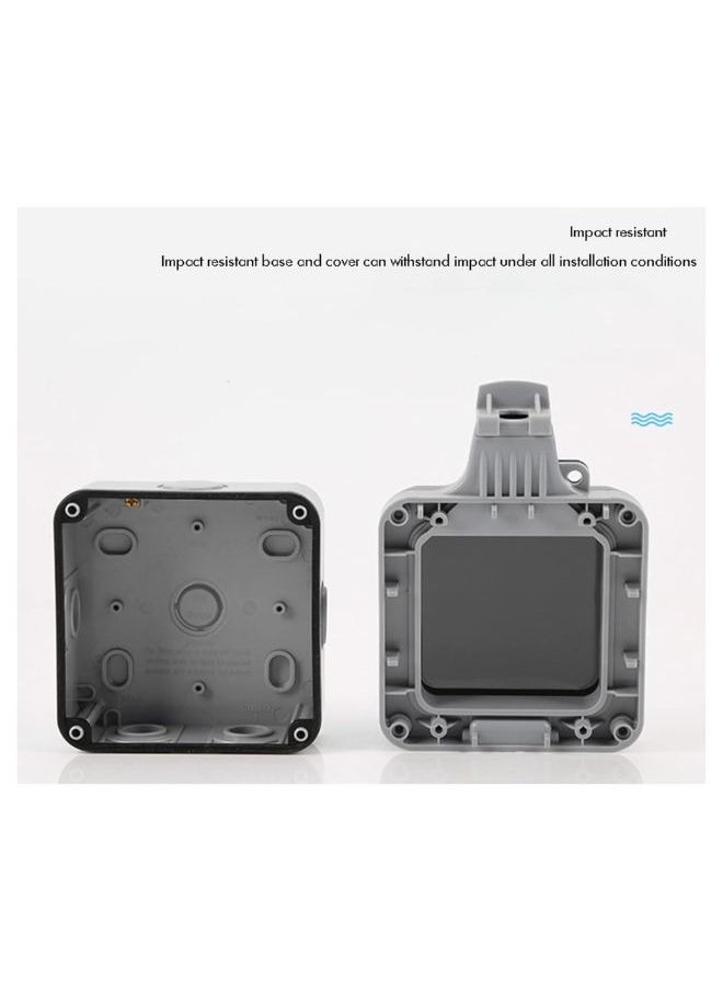 XLT Weatherproof IP66 Outdoor Switch Sockets Cover, Single Gang  - Image 4