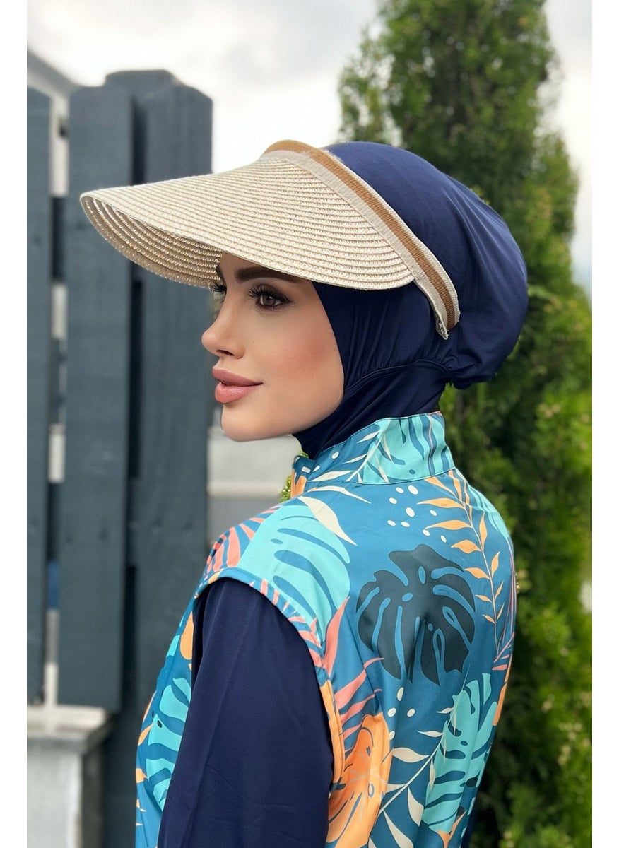 Remsa Mayo Remsa Swimsuit Visor Straw Hat Sunscreen Visor Beige Rş-37 