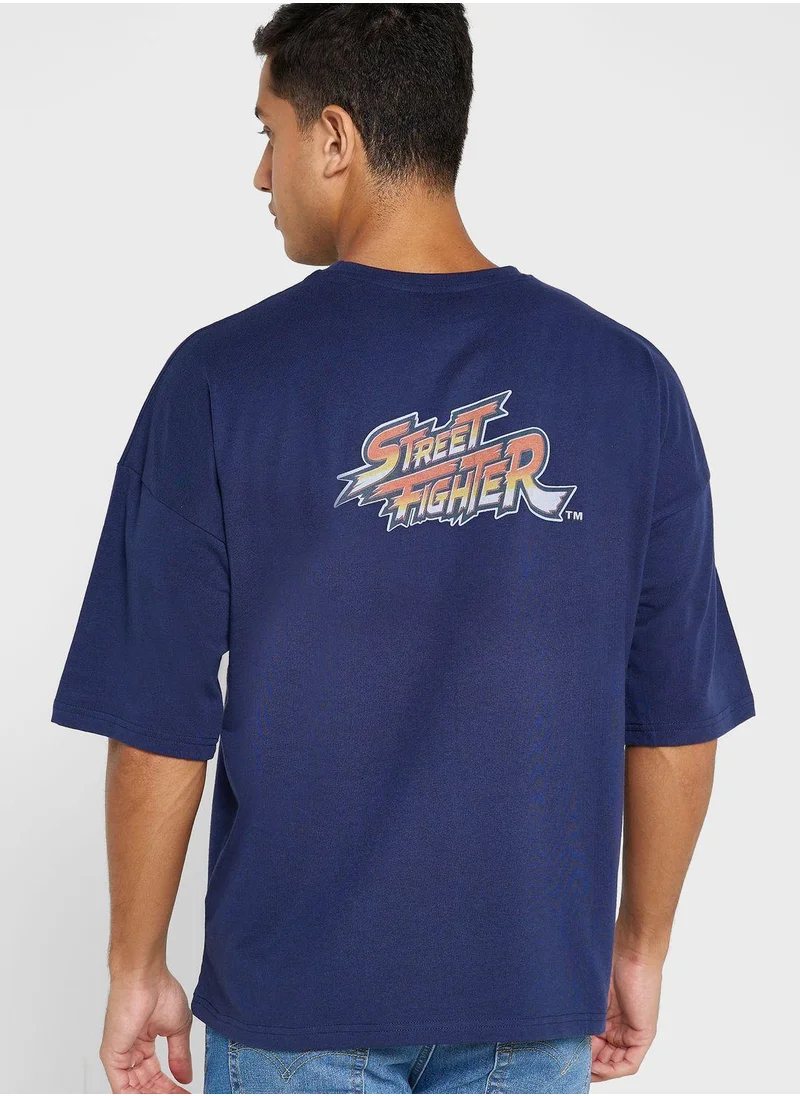 Street Fighter Street Fighter Oversized T-Shirt