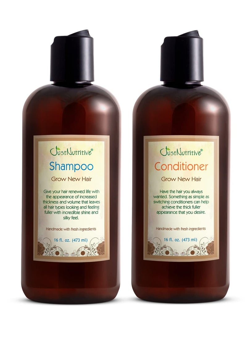 Just Nutritive Organic Hair Growth Treatment | Nutritive Shampoo & Conditioner for Thicker Hair | For Men and Women | Just Nutritive | 16 Oz  - Image 4