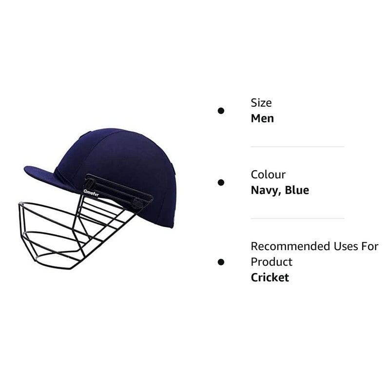 Grès Cricket Helmet for Men, Boys, Girls,Unisex (Adjustable Steel Grill | Color: Navy Blue | Light Weight (Youth) - Image 3