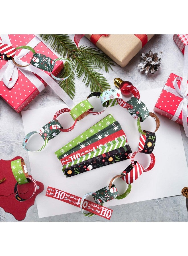 ASTARON 600pcs Christmas Paper Chains Festive Printed Creative Paper Decorations - Image 5