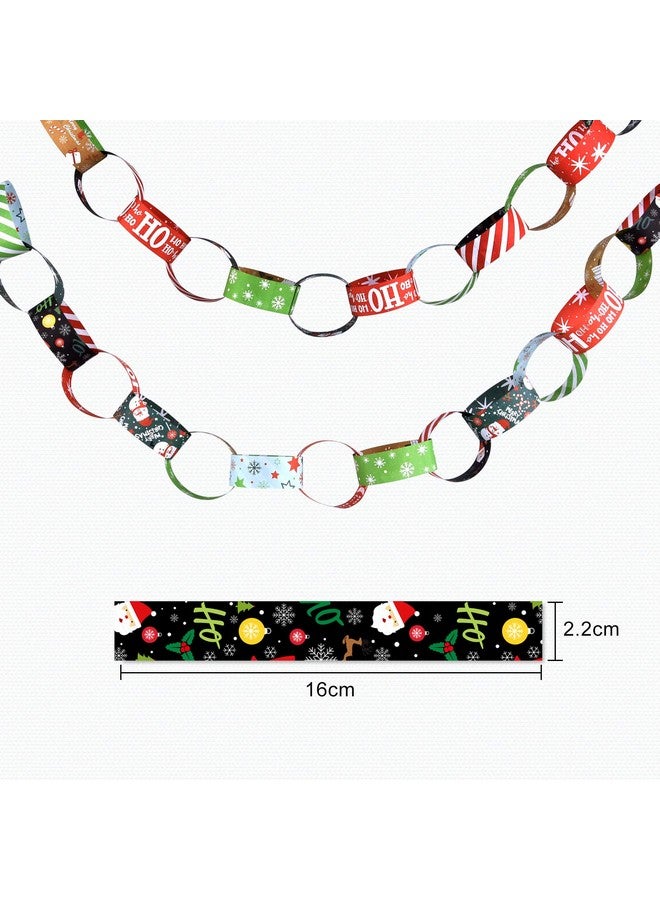ASTARON 600pcs Christmas Paper Chains Festive Printed Creative Paper Decorations - Image 2