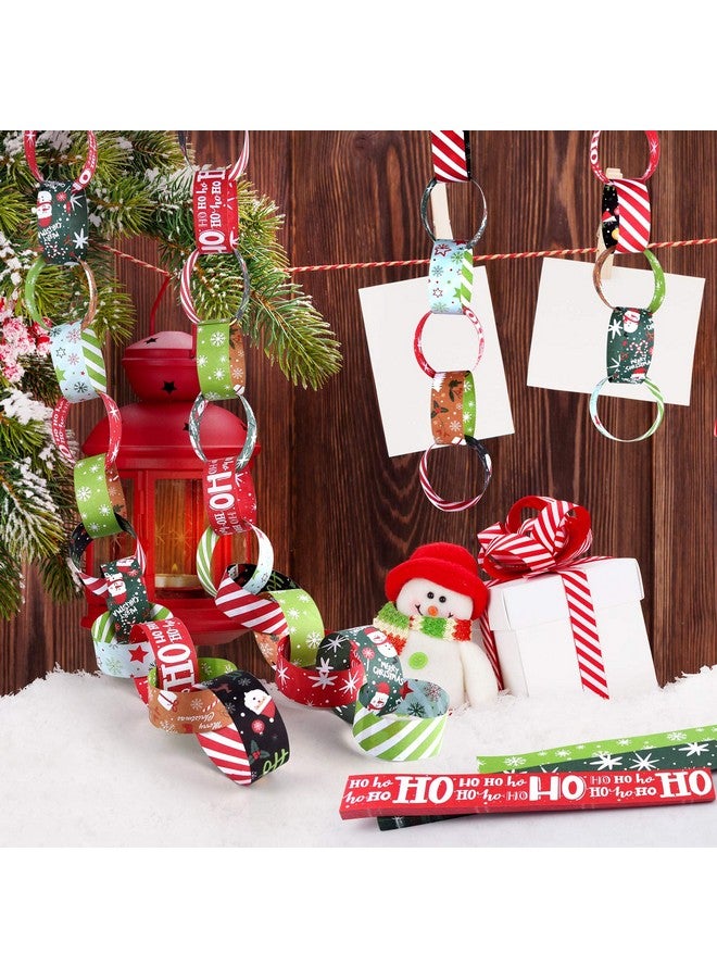 ASTARON 600pcs Christmas Paper Chains Festive Printed Creative Paper Decorations - Image 3