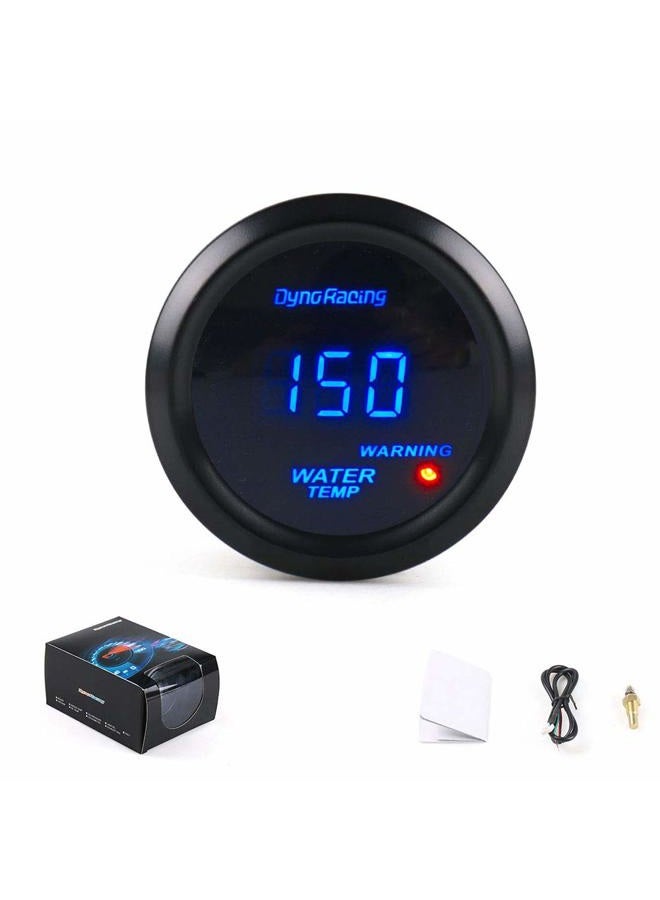 Dyno Racing Water Temp Gauge 2" 52mm Digital Water Temperature Gauge Blue led Car Gauge car Meter with Sensor - Image 1