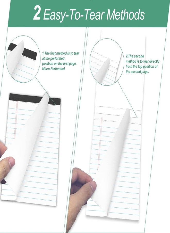 PINJINGPRO 10 Pads Legal Pads 4x6 Inch Lined Ruled Perforated Writing Pad Small Notepads for Grocery List Shopping List To-Do List Narrow Rule Pad (30-Sheet/Pads) College Ruled Memo Pad Scratch Pad Lined Note - Image 3