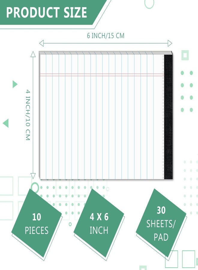 PINJINGPRO 10 Pads Legal Pads 4x6 Inch Lined Ruled Perforated Writing Pad Small Notepads for Grocery List Shopping List To-Do List Narrow Rule Pad (30-Sheet/Pads) College Ruled Memo Pad Scratch Pad Lined Note - Image 2