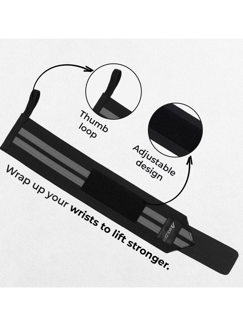 BOLDFIT Adjustable Wrist Band Support for Men and Women Durable Cotton Elastic Gym Wrap - Image 2