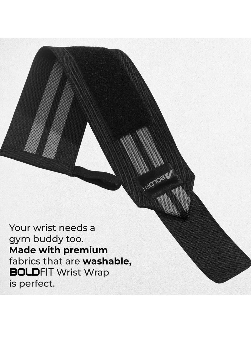 BOLDFIT Adjustable Wrist Band Support for Men and Women Durable Cotton Elastic Gym Wrap - Image 3