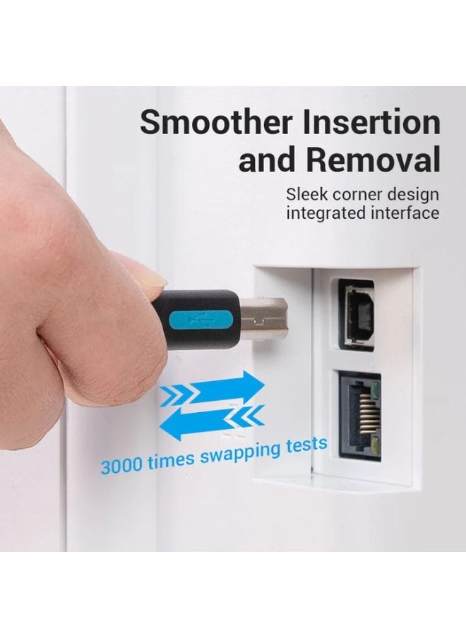 فينشن كابل USB 2.0 من ذكر C إلى ذكر B بطول 2 أمبير من VENTION بطول 0.5 متر، أسود، رقم الموديل CQUBD  - Image 4