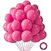 LovesTown 110PCS Hot Pink Balloons Hot Pink Latex Balloon for Girls Women Birthday Baby Shower Graduation Engagement Anniversary Wedding Princess Theme Party Supplies Decoration12 Inches - Image 2