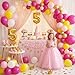 LovesTown 110PCS Hot Pink Balloons Hot Pink Latex Balloon for Girls Women Birthday Baby Shower Graduation Engagement Anniversary Wedding Princess Theme Party Supplies Decoration12 Inches - Image 4