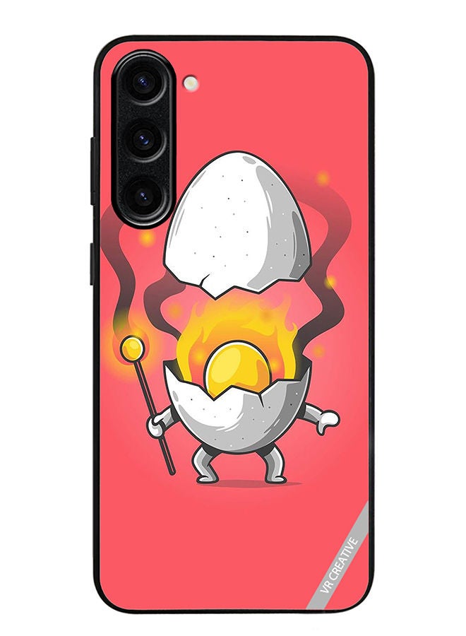 VR CREATIVE Protective Case Cover For Samsung Galaxy S23 Plus Cute Fire Egg Design Multicolour - Image 1