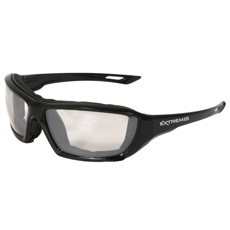 Radians XT191 Extremis Full Black Frame Safety Glasses with IndoorOutdoor AntiFog Lens