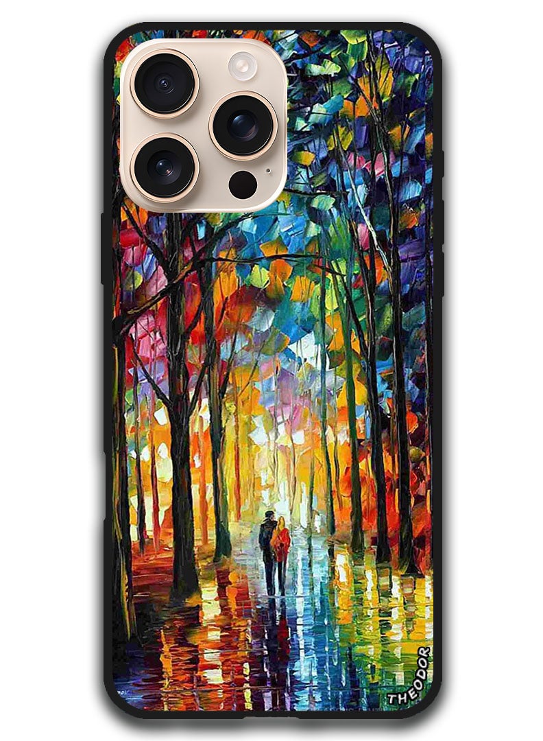 Theodor Protective Case Anti Scratch Shock Proof Bumper Cover For iPhone 16 Pro Max (6.9)-inch Colorful  Art Couple - Image 1