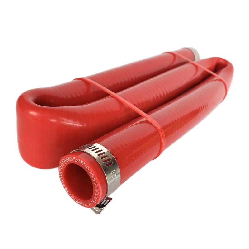 Bekelan 25MM 1 X 10FT Red High Temp Reinforced Silicone Heater Tubing Hose Radiator Coolant Straight LineWork Pressure 145PSI4ply Reinforced5MM Thick2 Clamp - Image 2