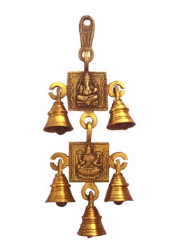 Aesthetic Decors Aesthetic Decors Laxmi Ganesha Design Decorative Hanging Bell 