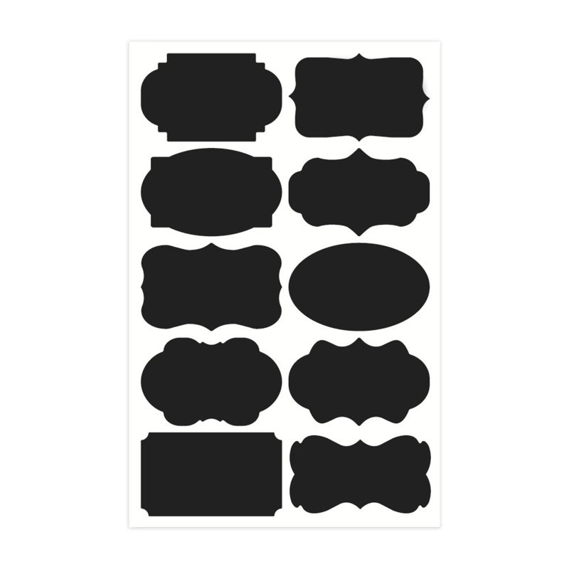 Chalkboard Label Waterproof Reusable Sticker Blackboard Stickers 10pcs/sheet for Container Jar Party Decoration Home & Kitchen Organization - Image 1