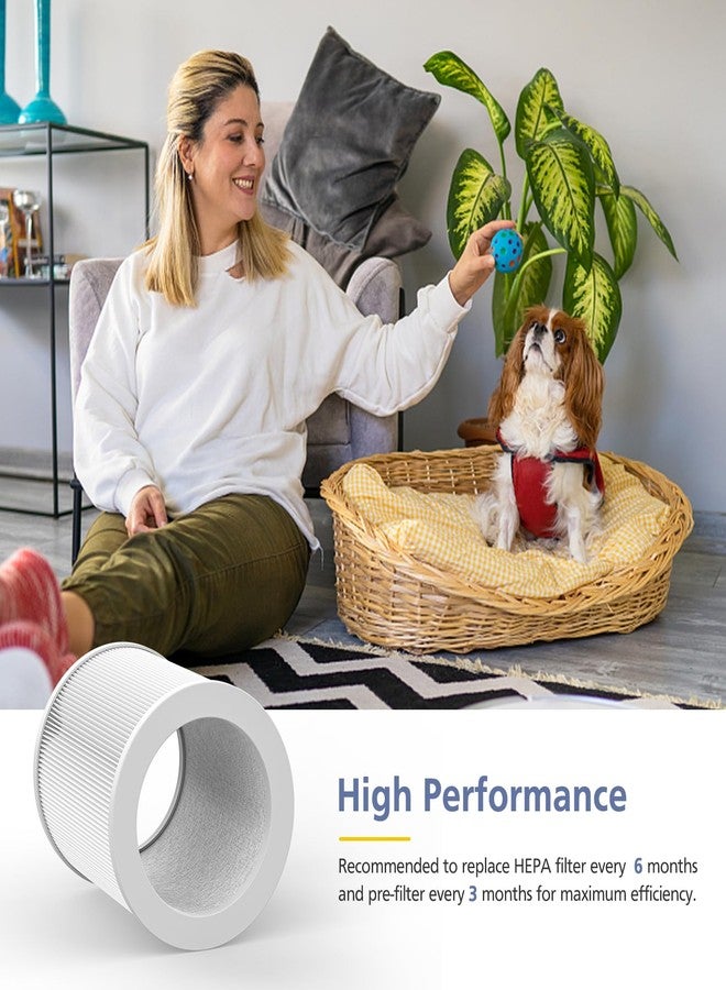 Ecleanfy طقم فلتر بديل H-HF400-VP متوافق مع أجهزة تنقية الهواء Hunt-er H-HF400-VP وH-PF400 من سلسلة HP400، فلتر واحد + 4 فلاتر H-PF400 - Image 5