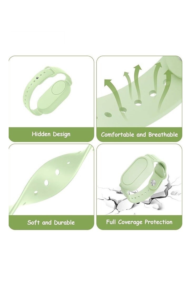 With Silicone Bracelet for Samsung Galaxy Smart Tag 2 - Silicon Protective Case - Adjustable Anti-Lost Watch Band for Toddler Child Protective Case for Backpack, Kids, Elders, Luggage, Pets - Chanti Green - Image 4