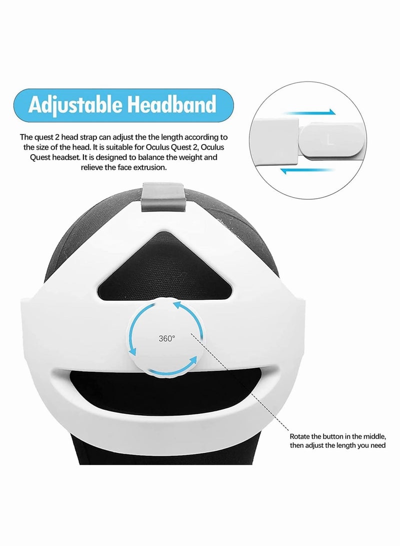 Loquat VR Headband for Oculus Quest 2 Elite with Cushion Replacement Enhances Support and Reduces Head Pressure in VR, Virtual Reality Headset Accessory - Image 4