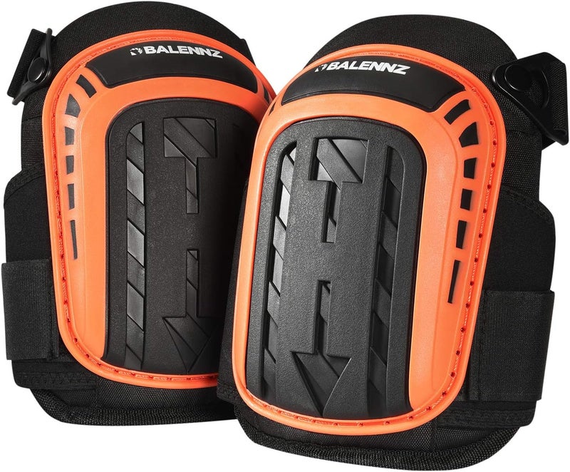 BALENNZ Professional Knee Pads for Work - Heavy Duty Foam Padding Gel Construction Knee Pads with Strong Double Straps – Comfortable Knee Protection for Indoor and Outdoor Use (Knee High Orange) - Image 1