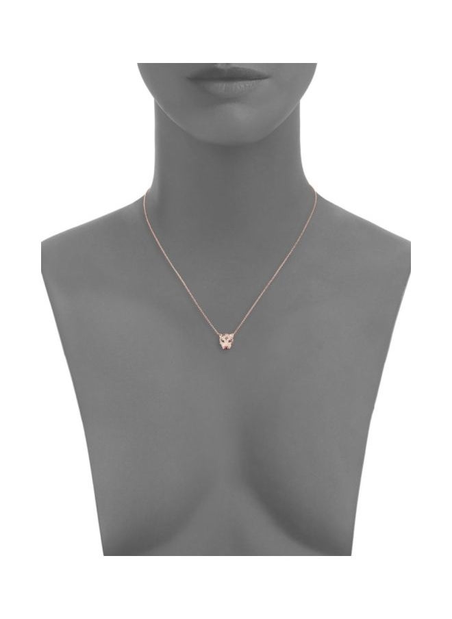 EFFY - 14K Rose Gold Diamond and Green Sapphire Panther Pendant Necklace for Women One Size - Image 1