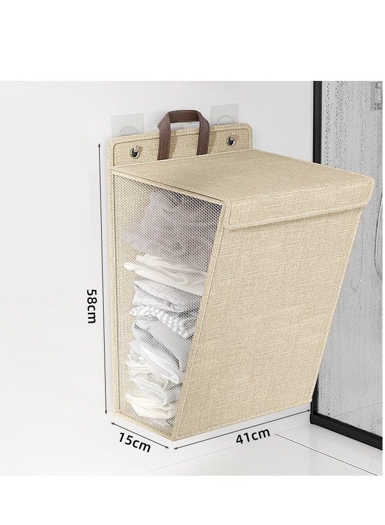 MIXDE 2 PCS  Laundry Basket with Lid, Foldable Laundry Baskets for Storage Clothes Toys, Laundry Bag Washing Bin Clothes Organizer Basket  - Image 2