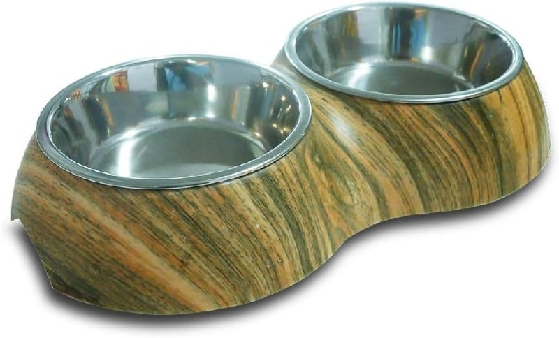Mau Melamine Double Diner Cat Bowl with 190 ml Capacity - Multicolour