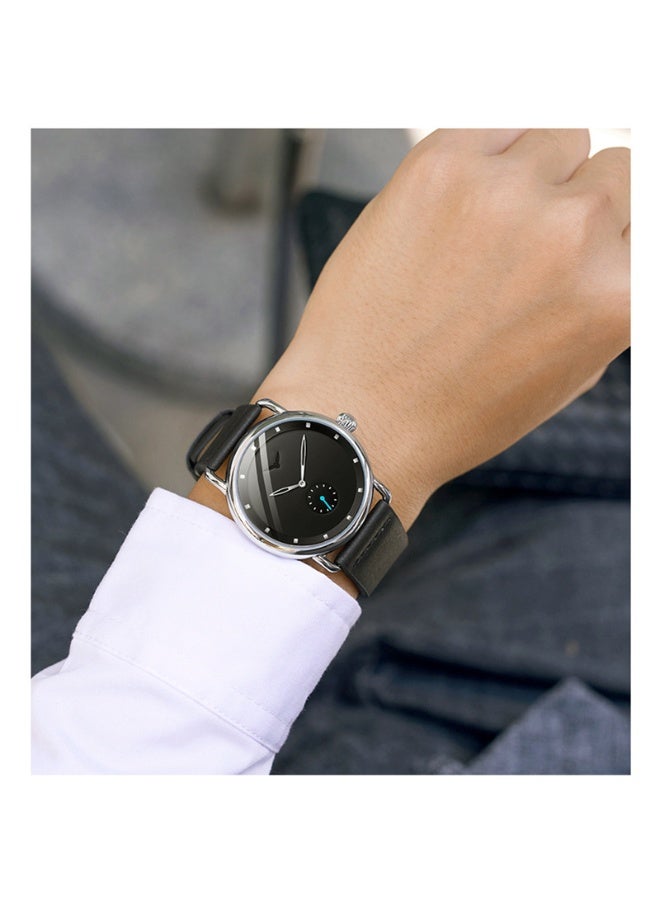 أونولا ساعة كوارتز رجالية بسيطة وأنيقة وعملية بسوار جلدي - Image 2