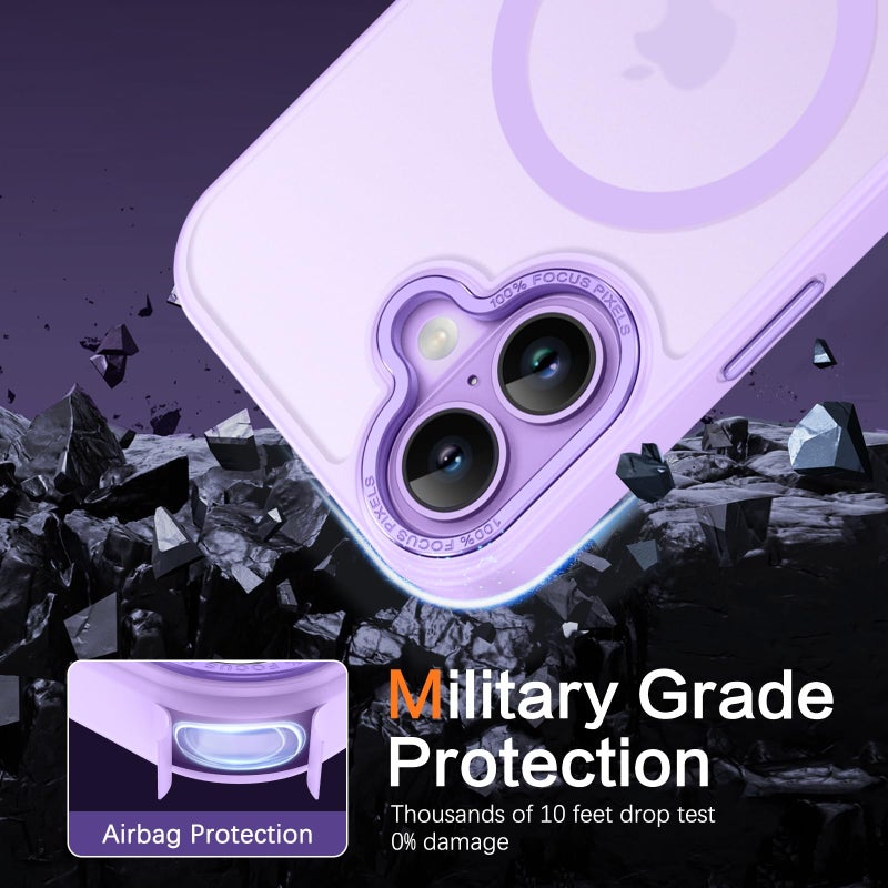 BENTOBEN Magnetic for iPhone 17 Case 6.3" 2025, [Compatible with Magsafe] Slim Cute Matte Translucent Shockproof Drop Protective Bumper Women Men Phone Case Cover for iPhone 17, Lavender - Image 5