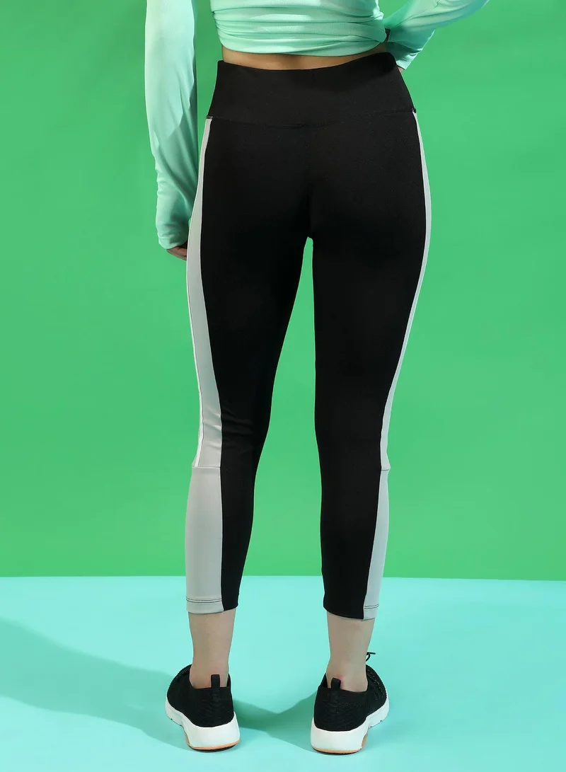 Pinacolada  Women's Black Side-Striped Tights for Women | Best Price UAE