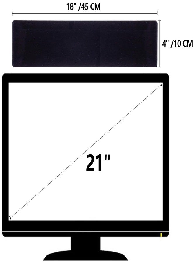 Yocoolfun 2 Pack Black Monitor Memo Board Top Mount,18" Monitor Sticky Note Holder,Sticky Boards,Message Board for Computer Monitors - Image 2
