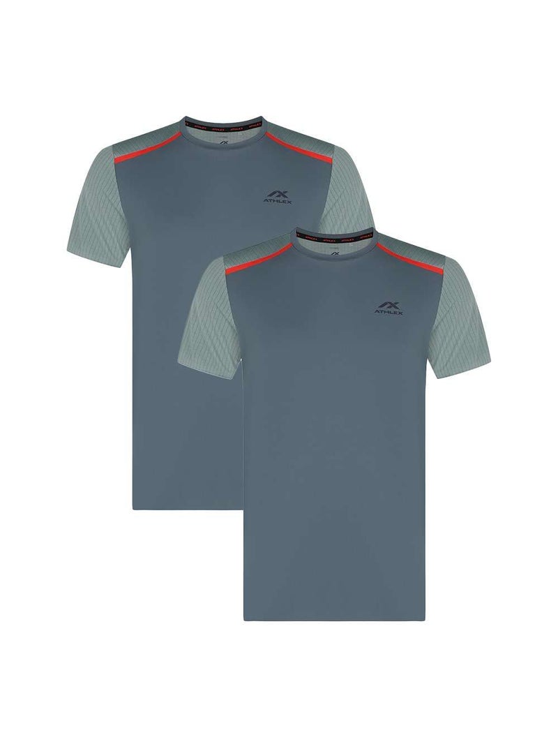 Athlex Men's 2-Pack Short Sleeve Running T-Shirts Pulse – Lightweight, Breathable & Comfortable Sportswear for Training & Workouts - Image 1