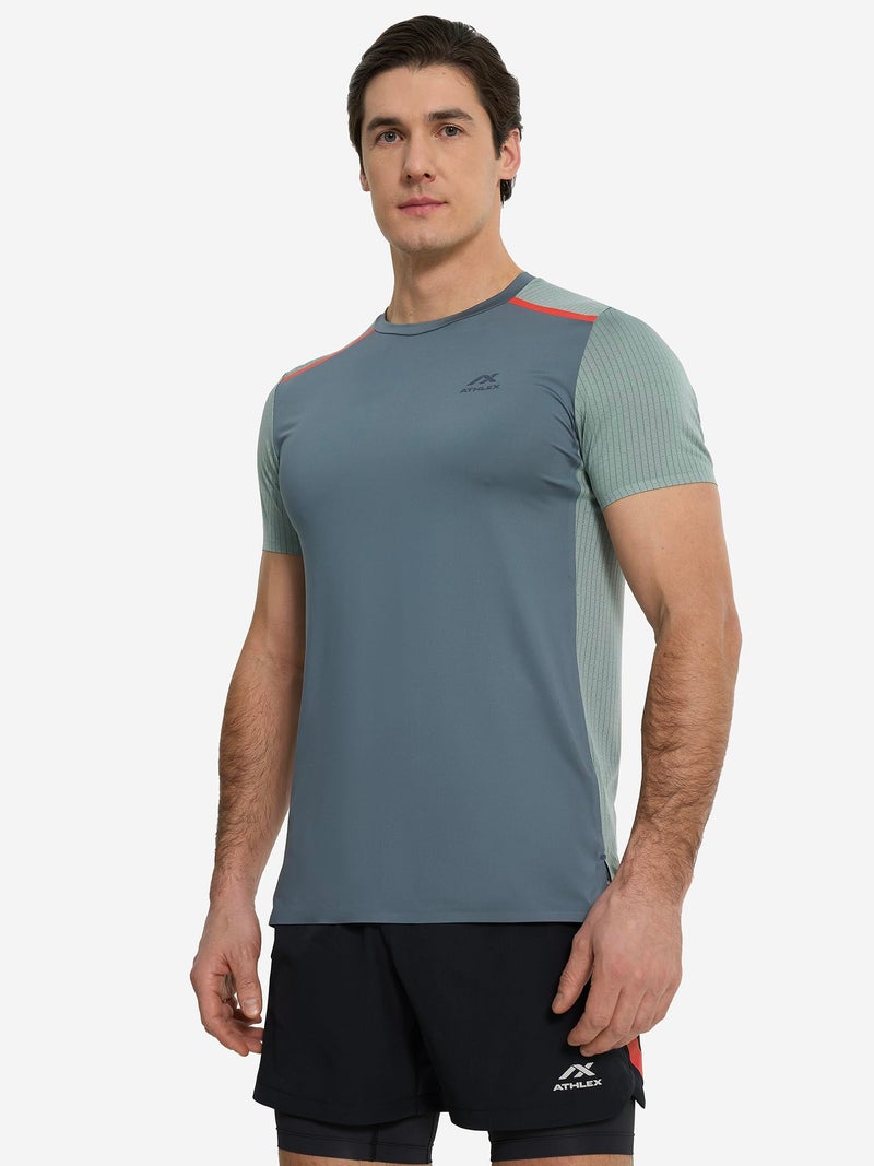 Athlex Men's 2-Pack Short Sleeve Running T-Shirts Pulse – Lightweight, Breathable & Comfortable Sportswear for Training & Workouts - Image 3