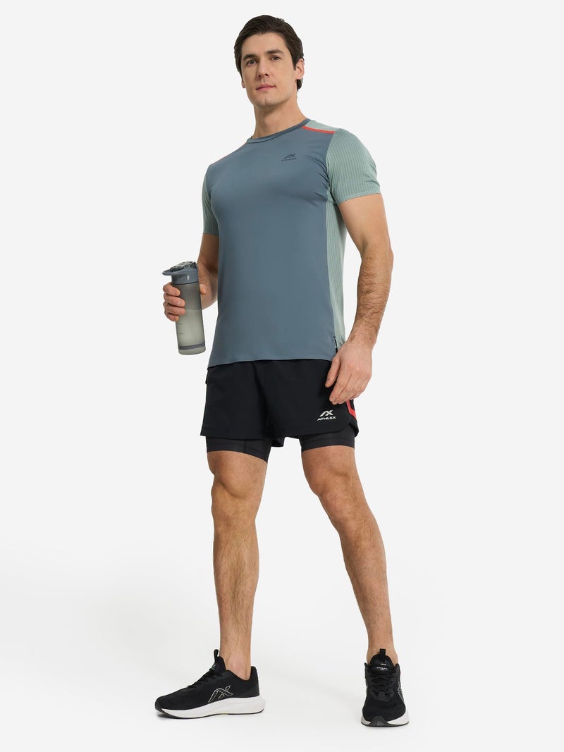 Athlex Men's 2-Pack Short Sleeve Running T-Shirts Pulse – Lightweight, Breathable & Comfortable Sportswear for Training & Workouts - Image 5