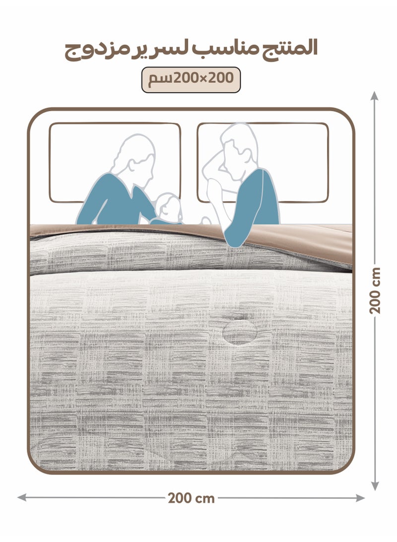 Doona Bedding Comforter Set, Fits 200×200 cm King Size Bed – 6 Pcs Reversible Printed Design – 350 GSM All-Season Comforter – Premium Brushed Microfiber - Image 3