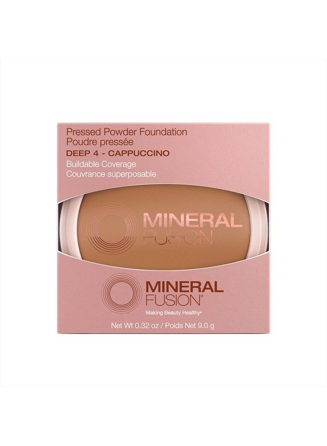 Mineral Fusion Makeup Pressed Powder Foundation Deep 4, 0.32 oz - Image 2