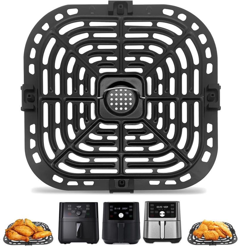 GXF إكسسوارات مقلاة الهواء لـ Instant Pot Vortex Plus بسعة 6 لترات، من Gourmia (موديل GAF735): صينية شواء، رف للتخزين، صينية تحافظ على طزاجة الطعام، صالحة للغسل في الغسالة الأوتوماتيكية. - Image 1