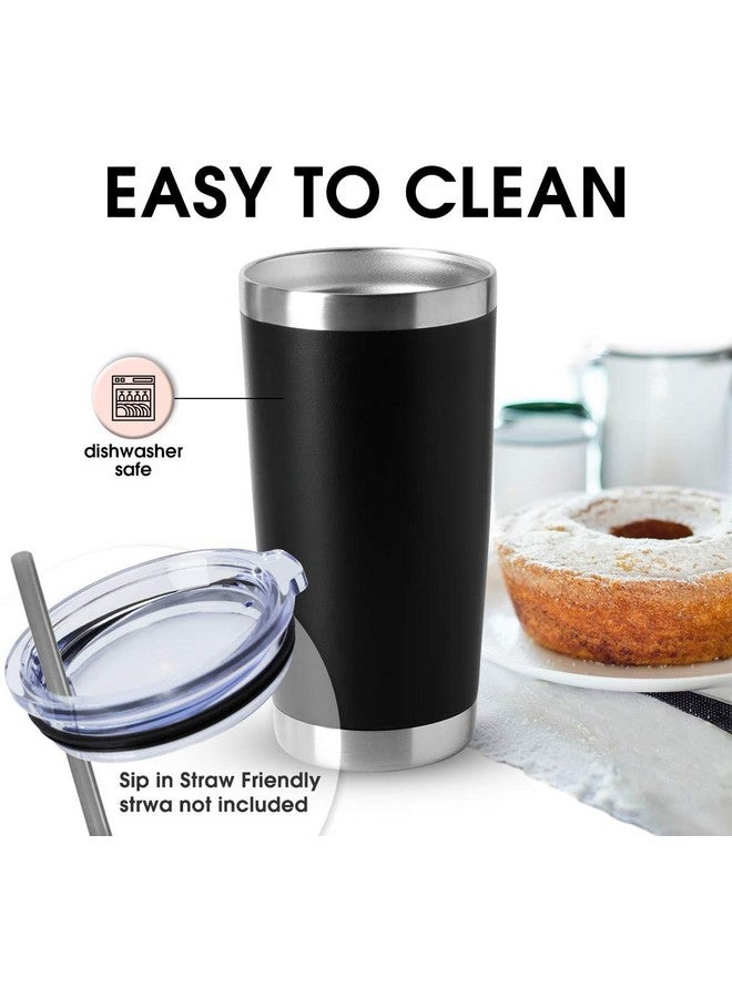HASLE OUTFITTERS HASLE OUTFITTERS 20oz Tumblers Stainless Steel Mugs with Lid Double Wall Vacuum Insulated Coffee Cups for Cold & Hot Drinks (20oz-Black, 12 Pack)  - Image 4
