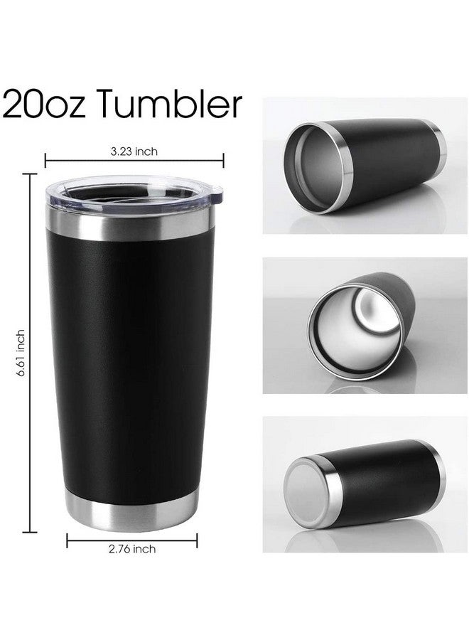 HASLE OUTFITTERS HASLE OUTFITTERS 20oz Tumblers Stainless Steel Mugs with Lid Double Wall Vacuum Insulated Coffee Cups for Cold & Hot Drinks (20oz-Black, 12 Pack)  - Image 2