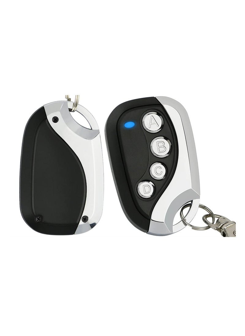 Generic - 433mhz Universal Wireless Copy Remote Control Key Fob, 2pcs Cloning Remote Control Transmitter for Car Garage Electric Door Gate, 4 Keys Buttons - Image 1
